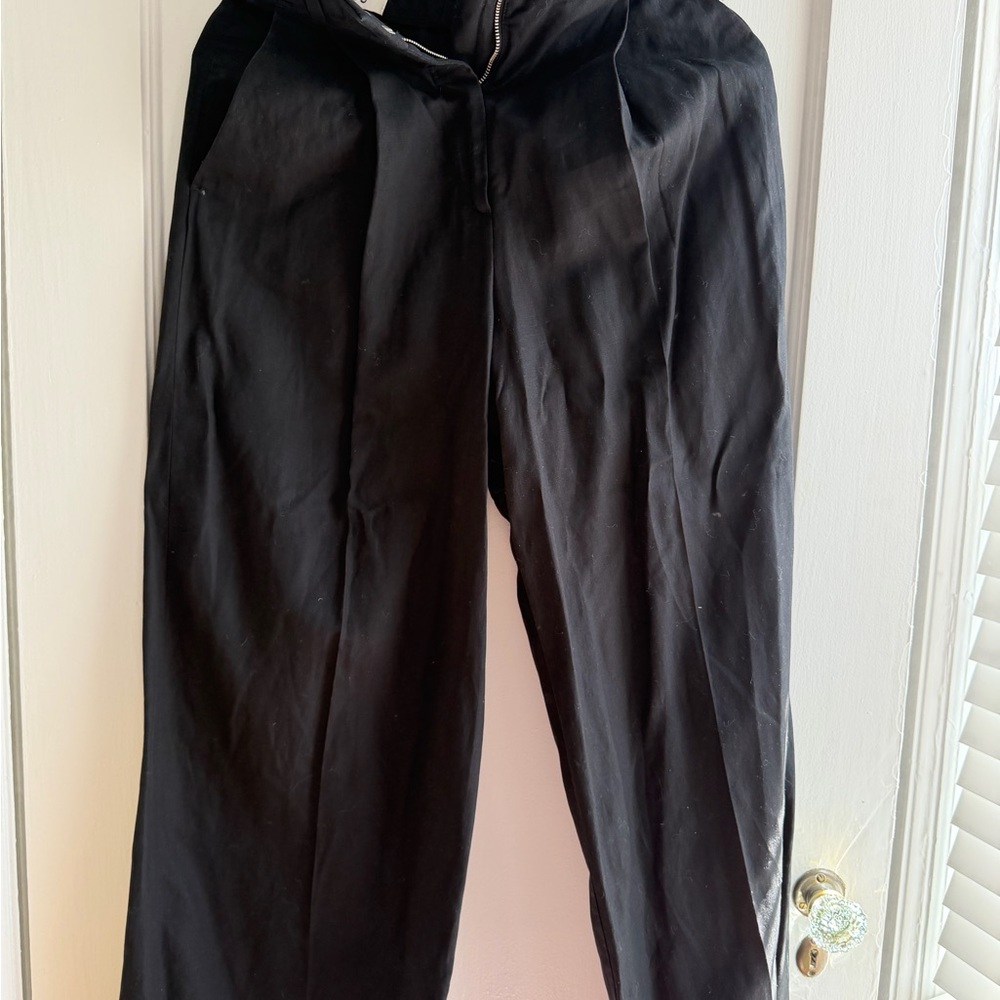 COS Black Wide-Leg Trousers, Size U.S. 2